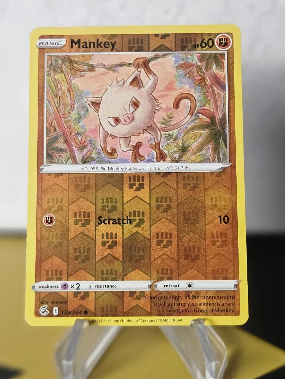 Mankey 133/264 Pokemon TCG Reverse Holo Rare